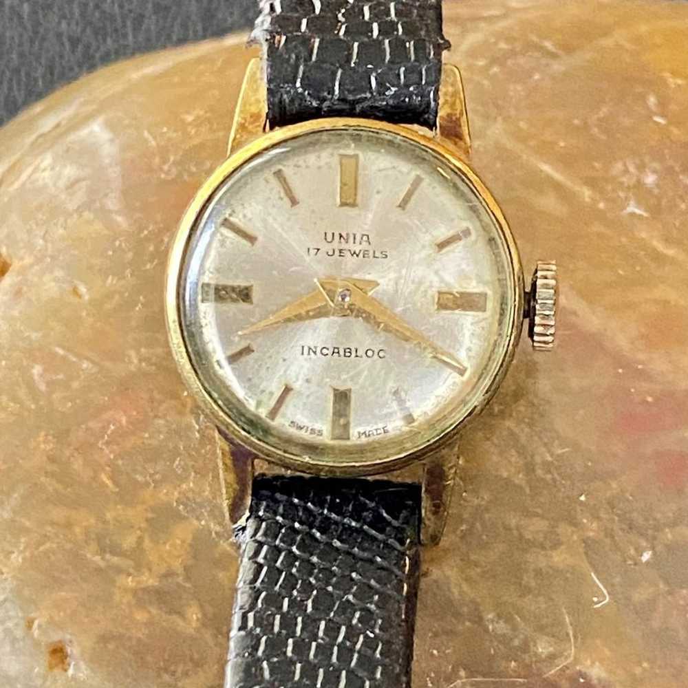 Vintage UNIA 17 Jewel Swiss Womens Watch Incabloc… - image 1