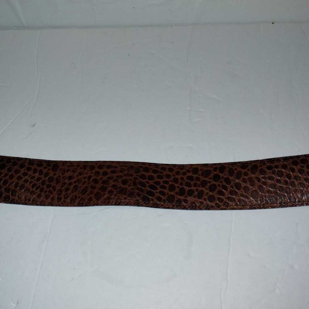 Vintage 1980's Avignon Brown Croc Embossed Leathe… - image 9