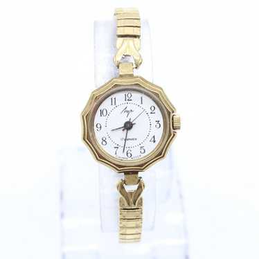 Vintage Luch Watch Womens Gold Tone Stainless Stee