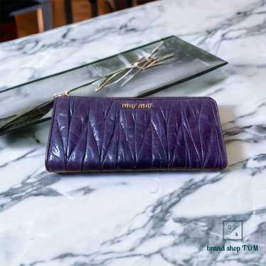 miu miu long wallet gather long wallet purple