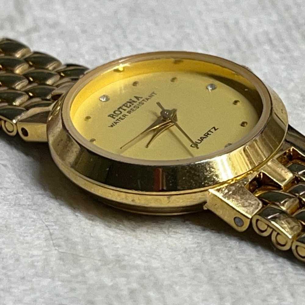 Women's Vintage Gold Watch Swiss Rotena Perfect w… - image 2