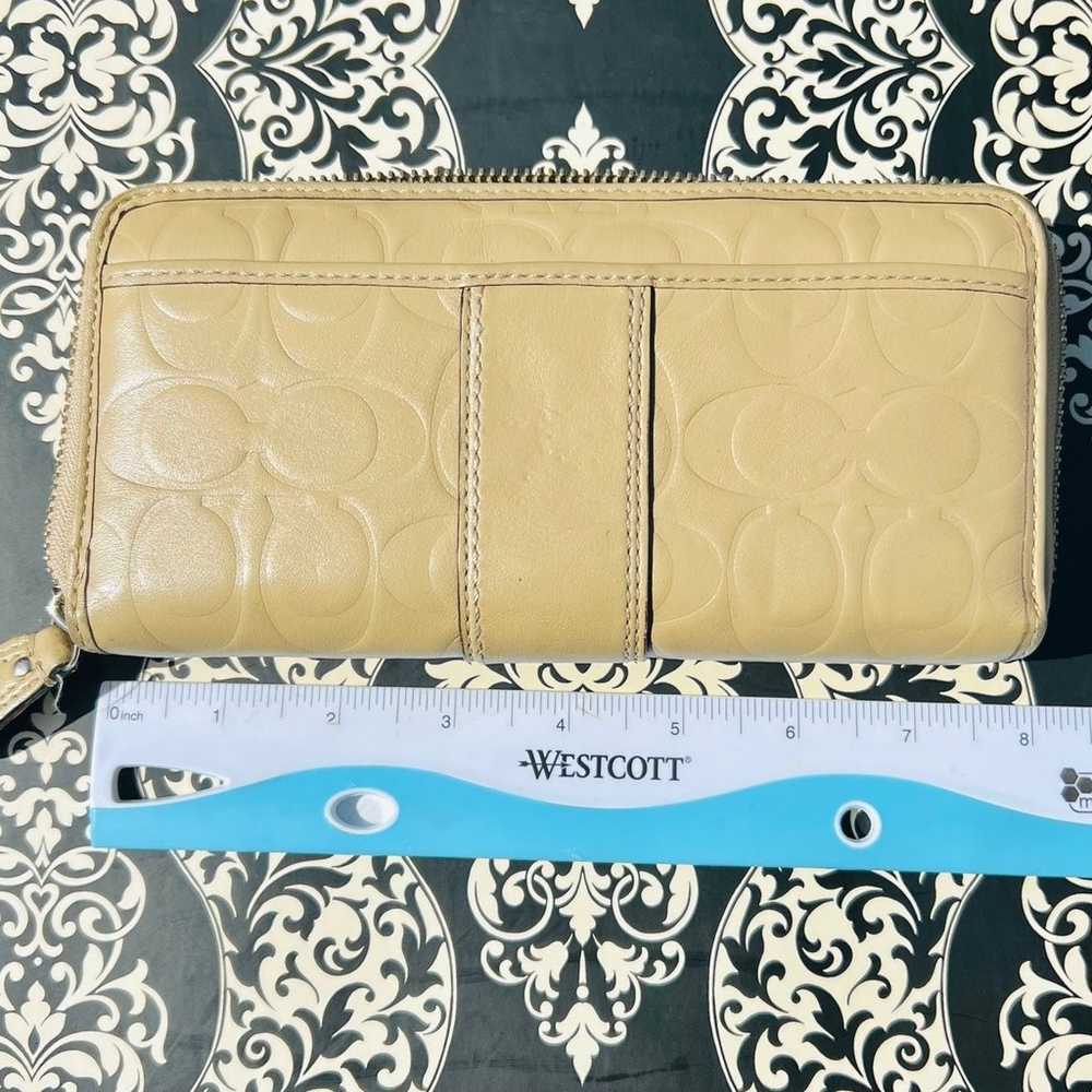 Vintage Coach Womens Wallet Zip Around Accordion … - image 4