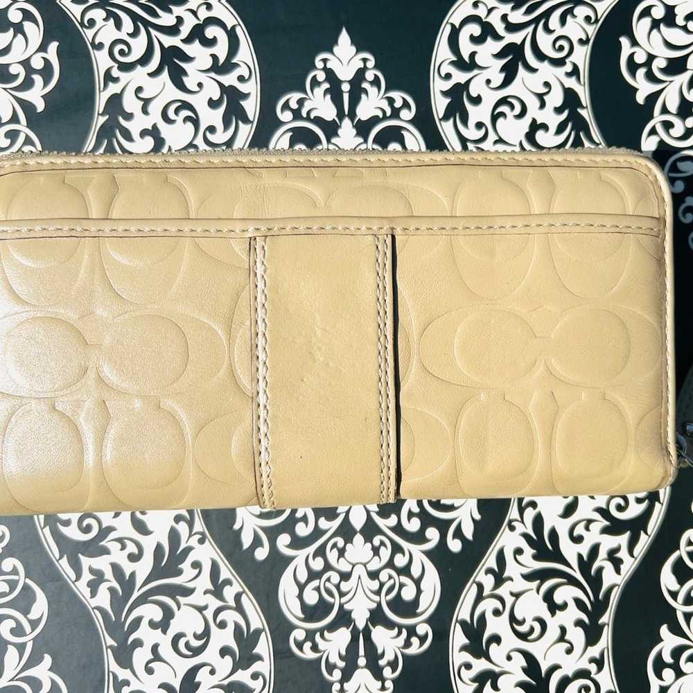 Vintage Coach Womens Wallet Zip Around Accordion … - image 6