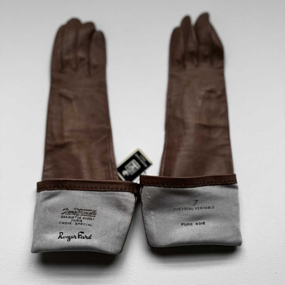 Roger Faré Long vintage Leather Gloves - image 5