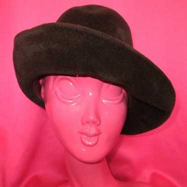 1960s vintage brown felt fedora hat boho - image 1