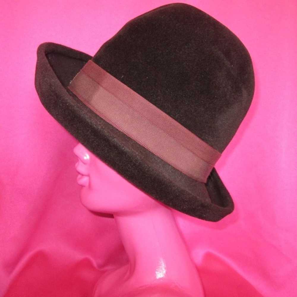 1960s vintage brown felt fedora hat boho - image 2