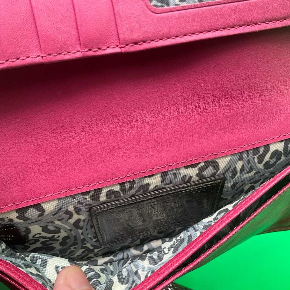 A very rare POPPY Pink leather COACH vintage Y2K … - image 6