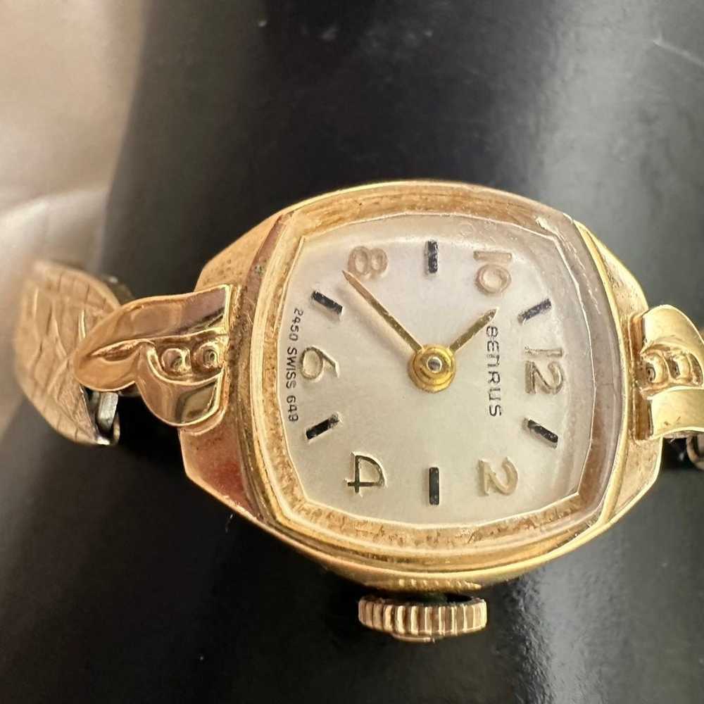 Benrus 10k gold gold filled Vintage Windup watch.… - image 2