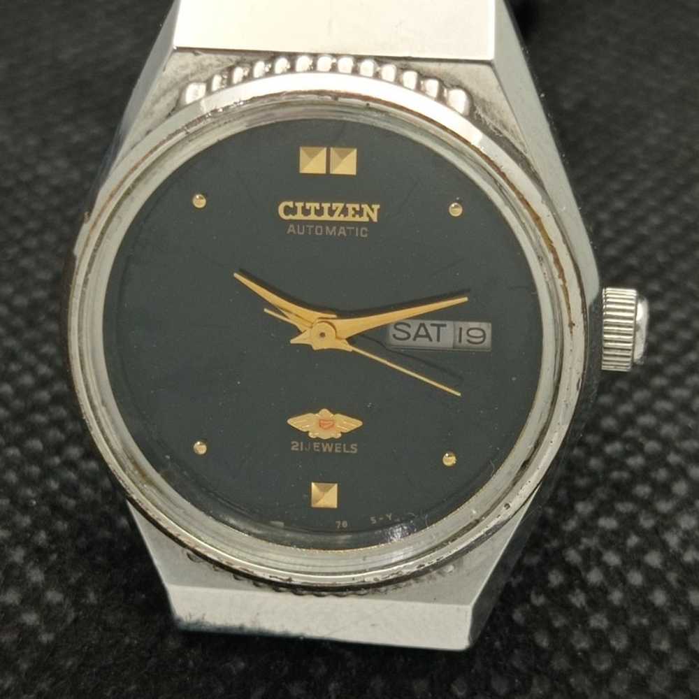 Vintage 1975 Citizen Automatic Womans Silver Watc… - image 3