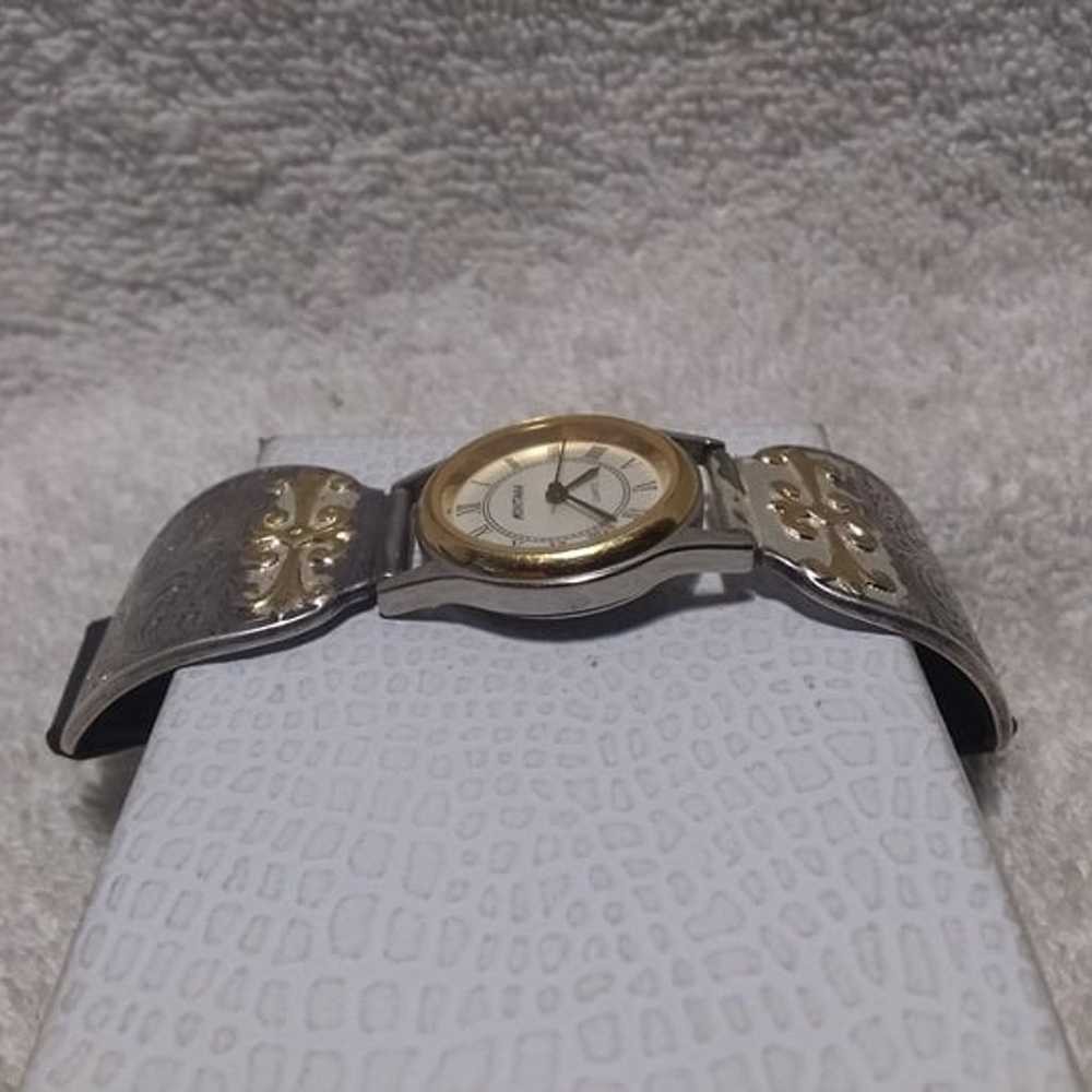 Montana Silversmiths Watch Engraved Silver Gold A… - image 6