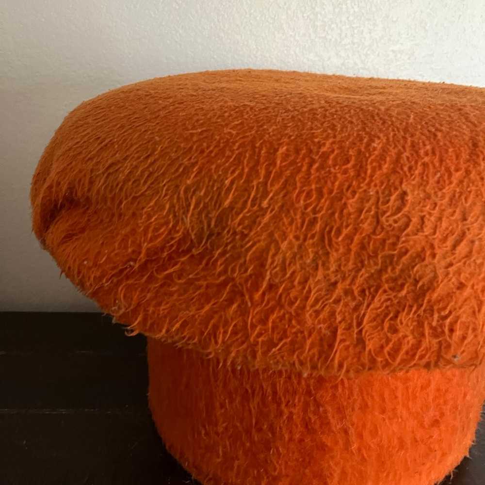 Vintage mushroom shag 70s/80s ottoman - image 2