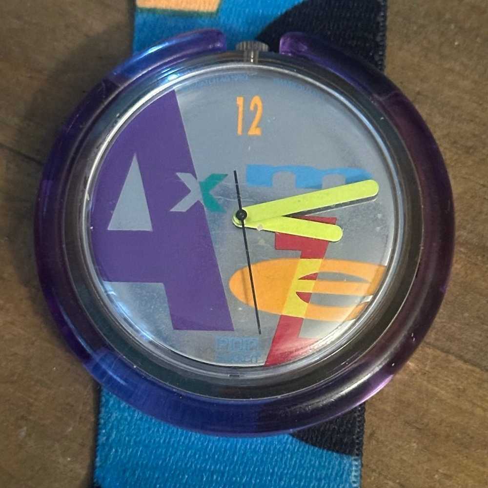 Vintage 1991 Pop Swatch letterhead Watch - image 10