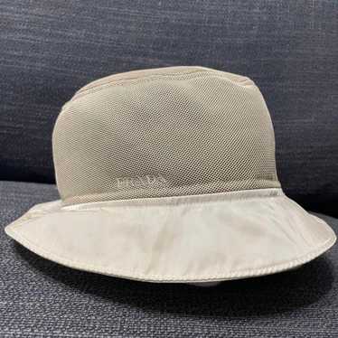 【Excellent item】PRADA hat Bucket hat Beige