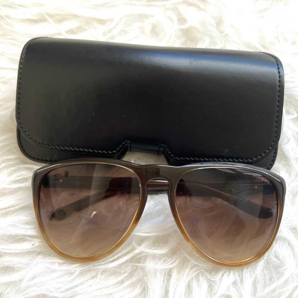 Y2K VTG YSL Aviator Unisex Brown Sunglasses 58mm - image 1