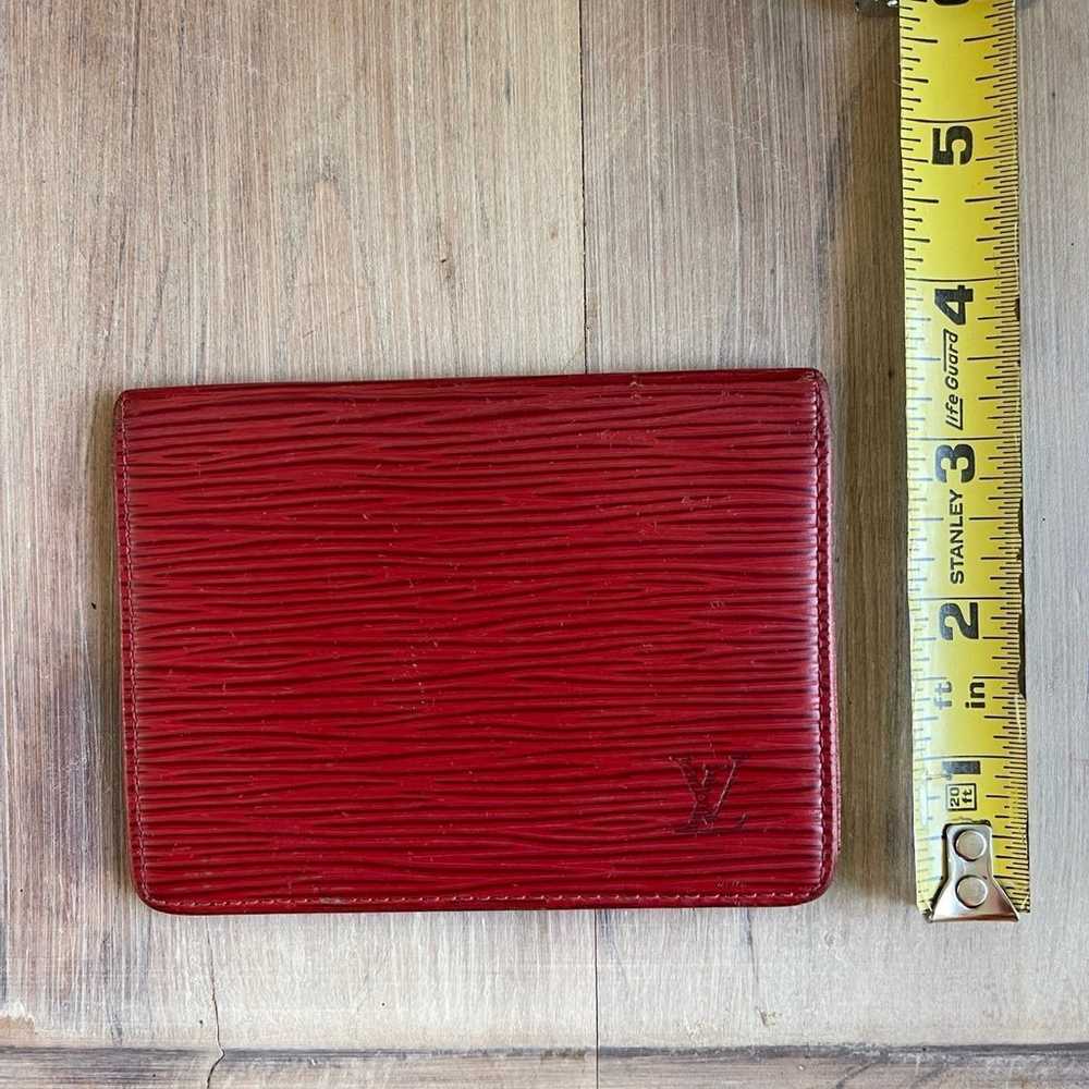 Louis Vuitton Red Epi Leather ID Holder Wallet - image 10