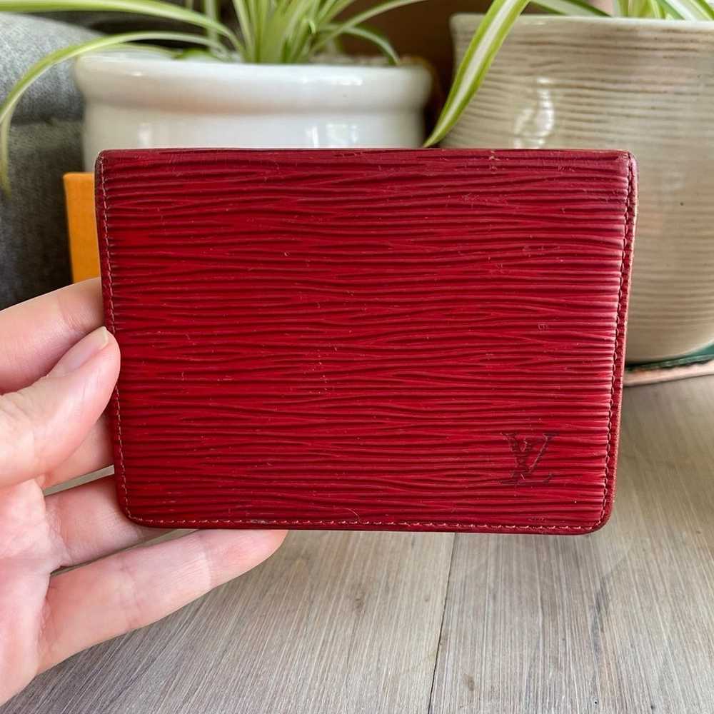 Louis Vuitton Red Epi Leather ID Holder Wallet - image 2