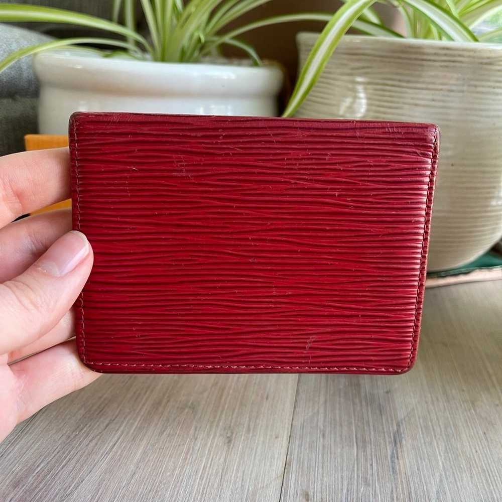 Louis Vuitton Red Epi Leather ID Holder Wallet - image 3