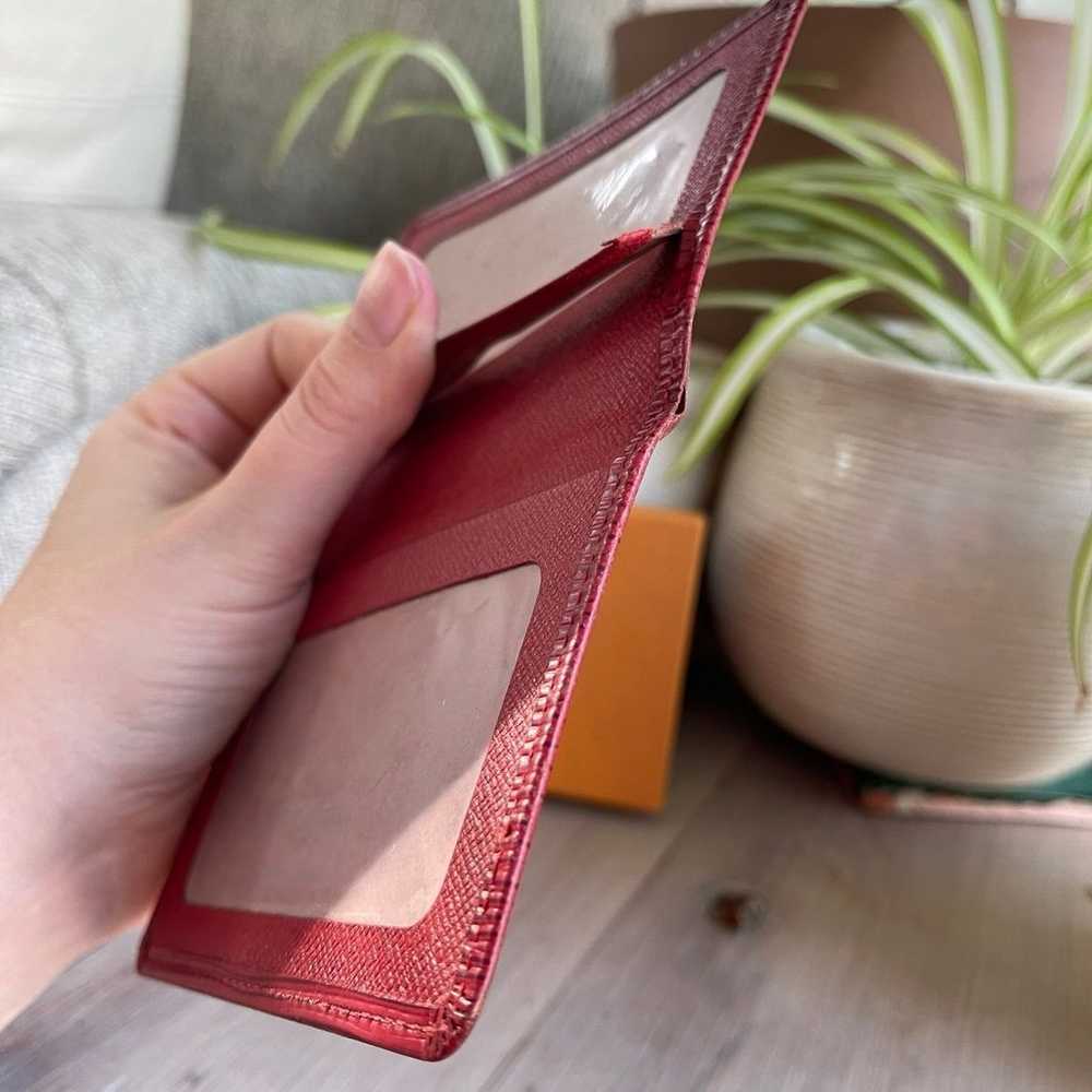 Louis Vuitton Red Epi Leather ID Holder Wallet - image 5