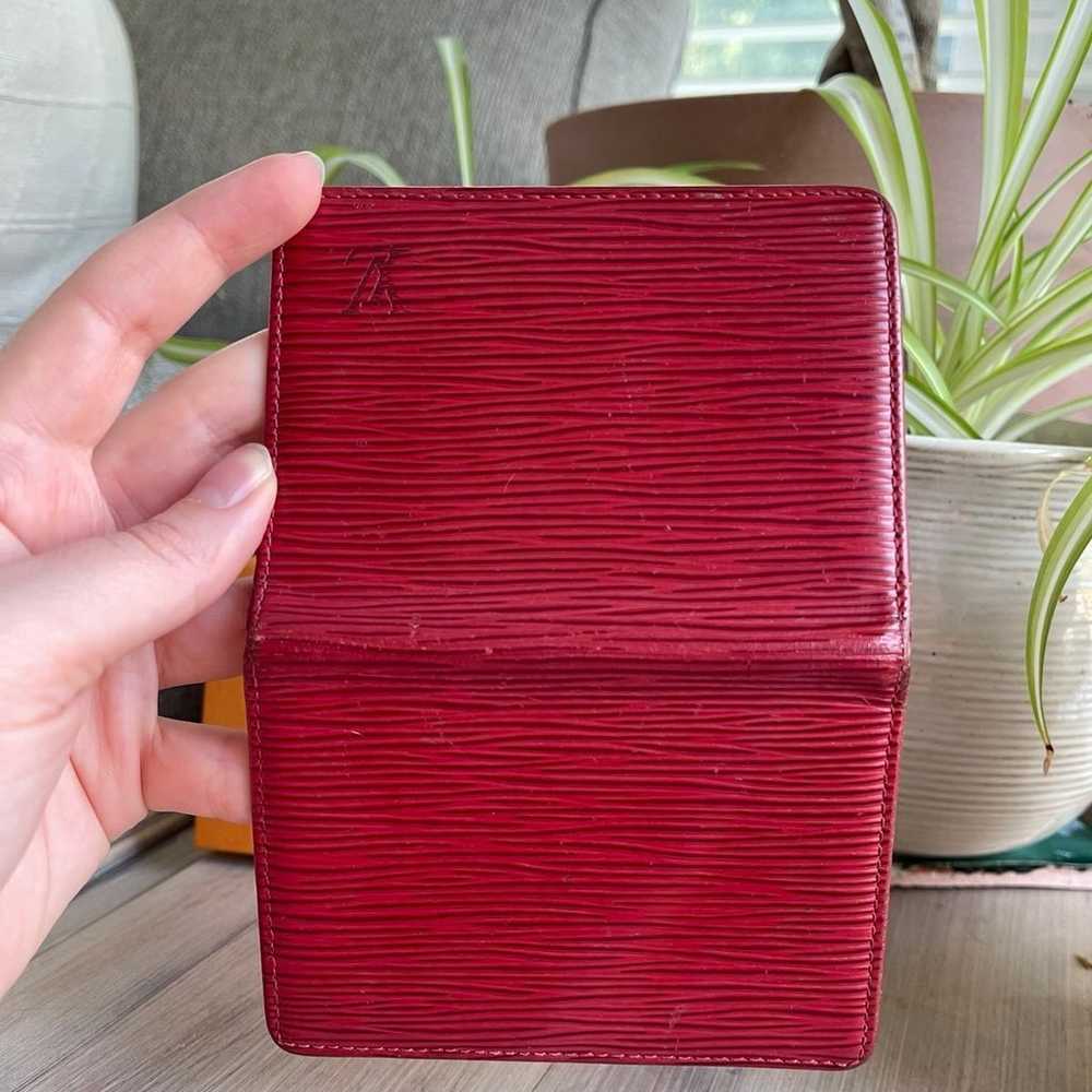 Louis Vuitton Red Epi Leather ID Holder Wallet - image 8