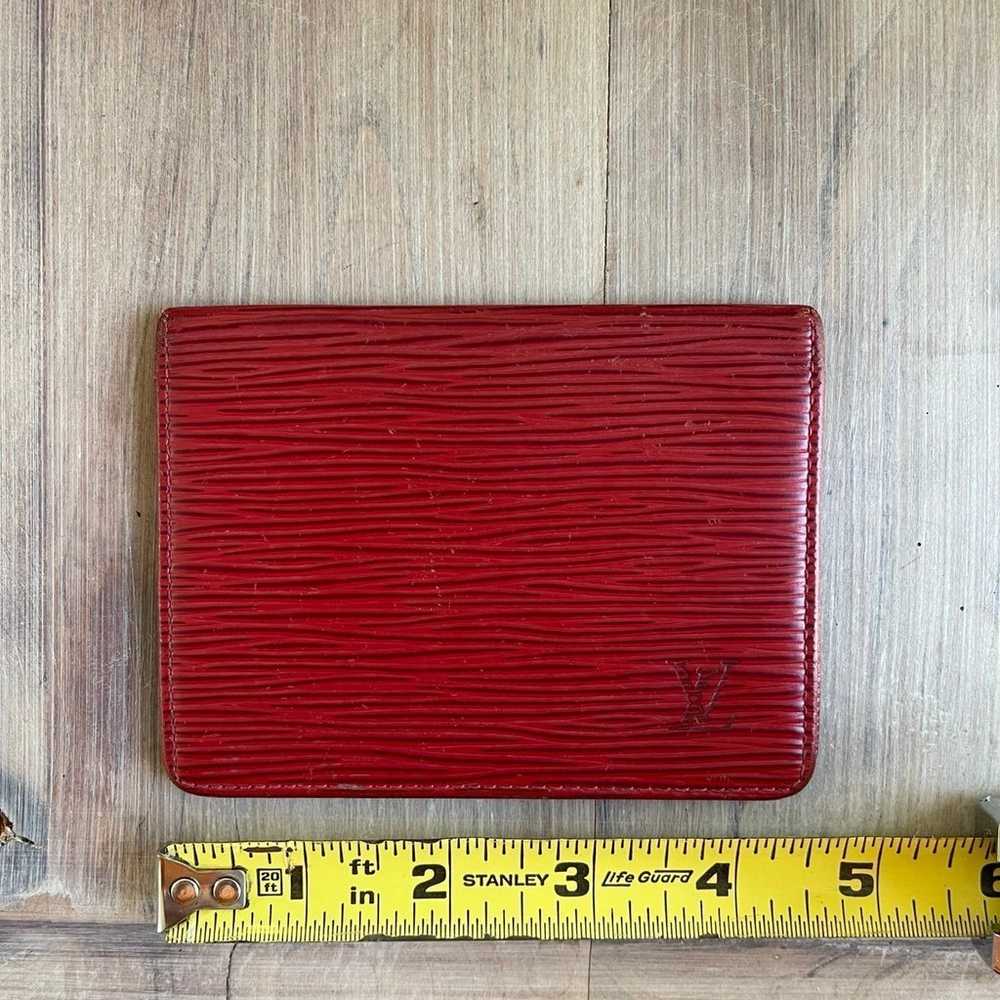 Louis Vuitton Red Epi Leather ID Holder Wallet - image 9