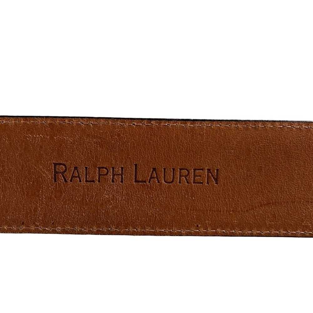 Ralph Lauren Brown Leather Croc Reptile Embossed … - image 4