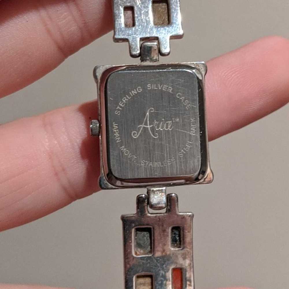 Vintage Aria sterling silver watch - image 5