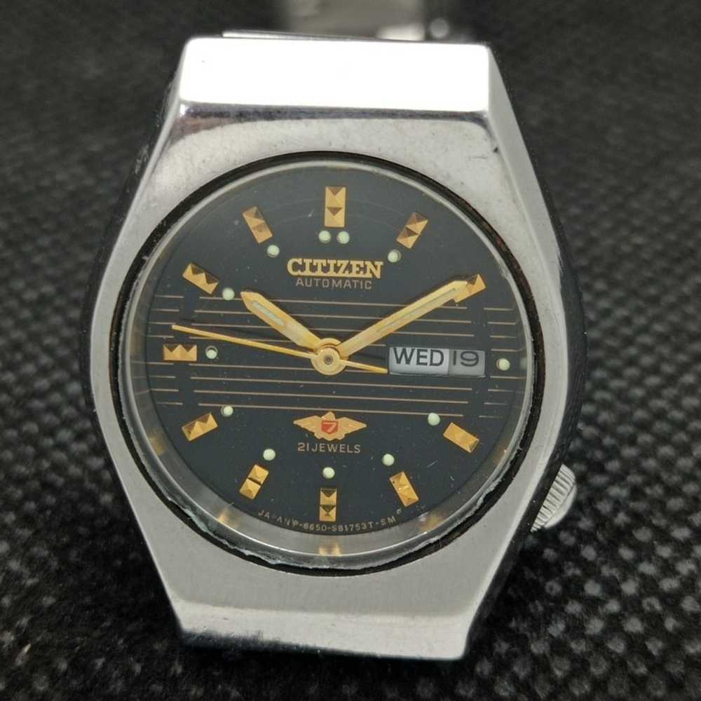 Vintage 1988 Citizen Automatic Womans Silver Watc… - image 3