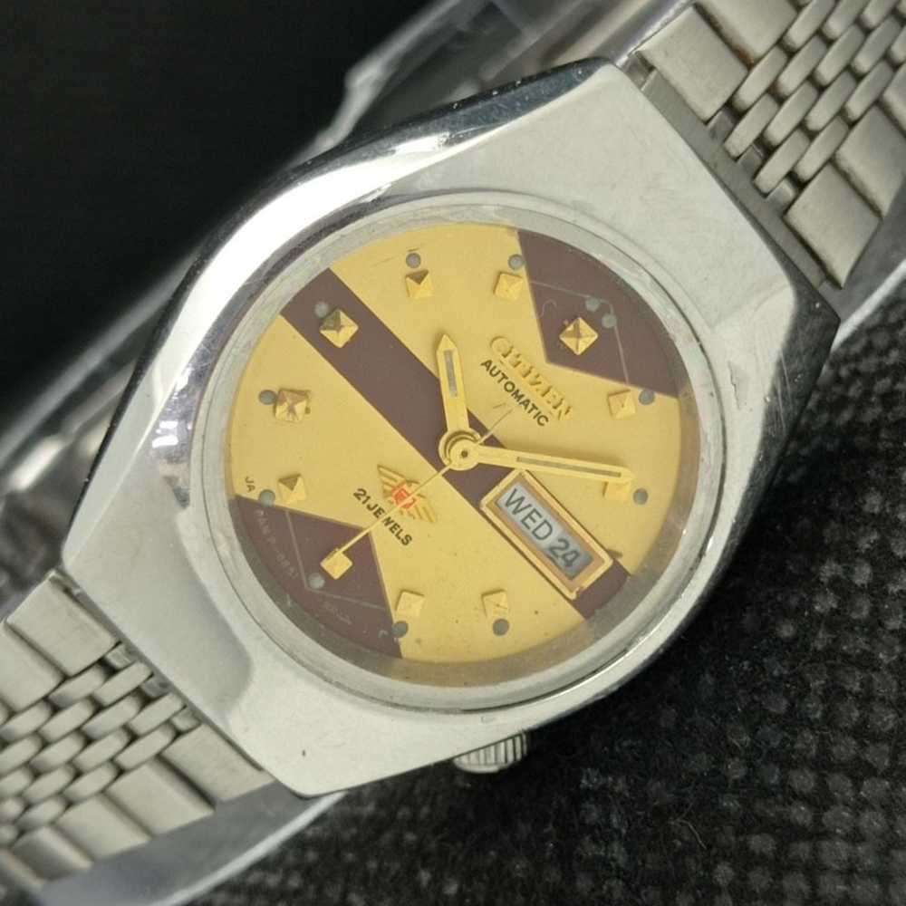 Vintage 1975 Citizen Automatic Womans Silver Watc… - image 1