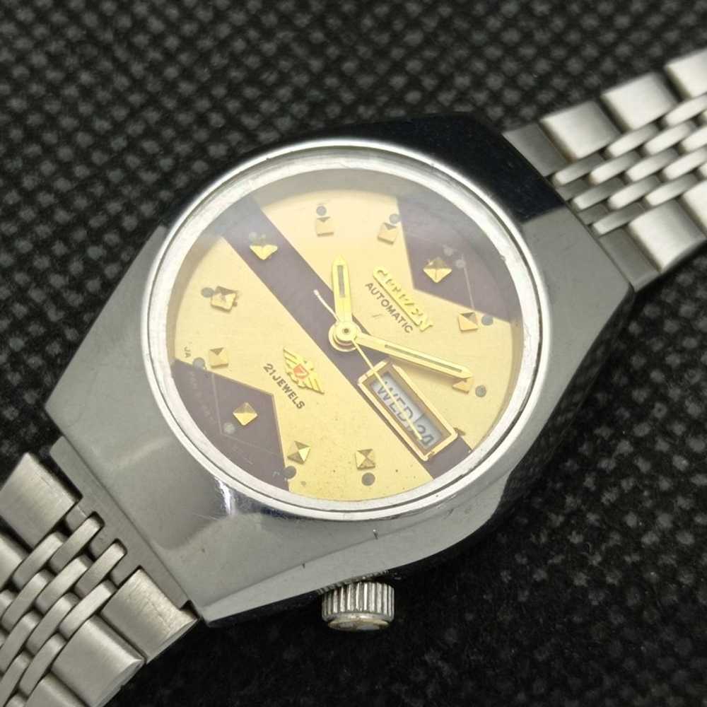 Vintage 1975 Citizen Automatic Womans Silver Watc… - image 6