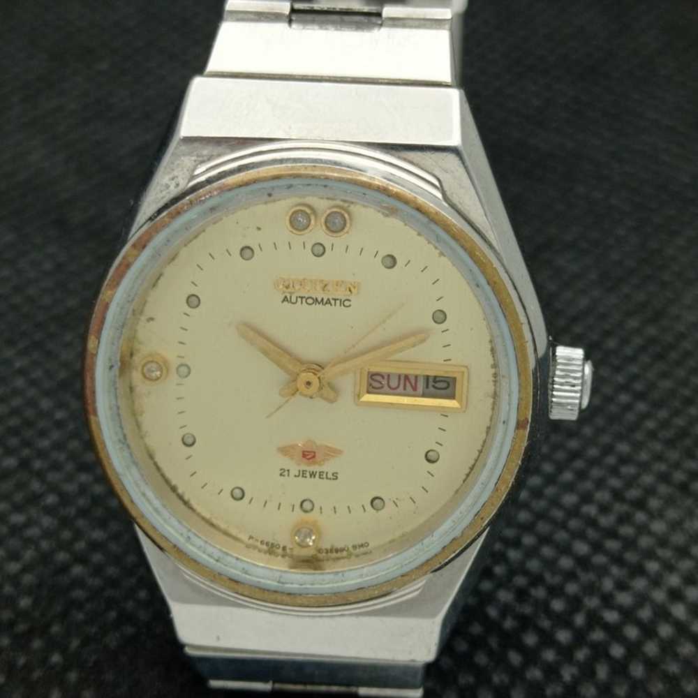 Vintage 1979 Citizen Automatic Womans Silver Watc… - image 3