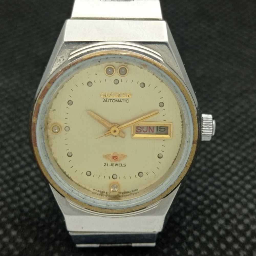 Vintage 1979 Citizen Automatic Womans Silver Watc… - image 4