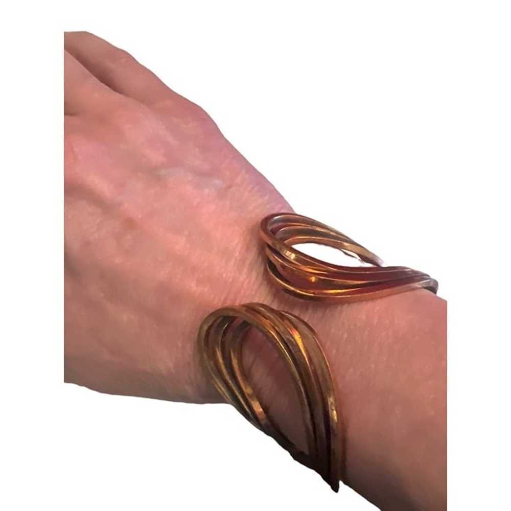 Vintage Renoir Matisse Rhythm Copper Bracelet Cli… - image 6