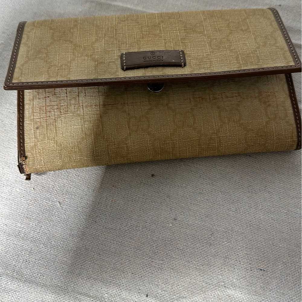 Gucci Vintage Wallet Bifold Long Purse GG Supreme… - image 2