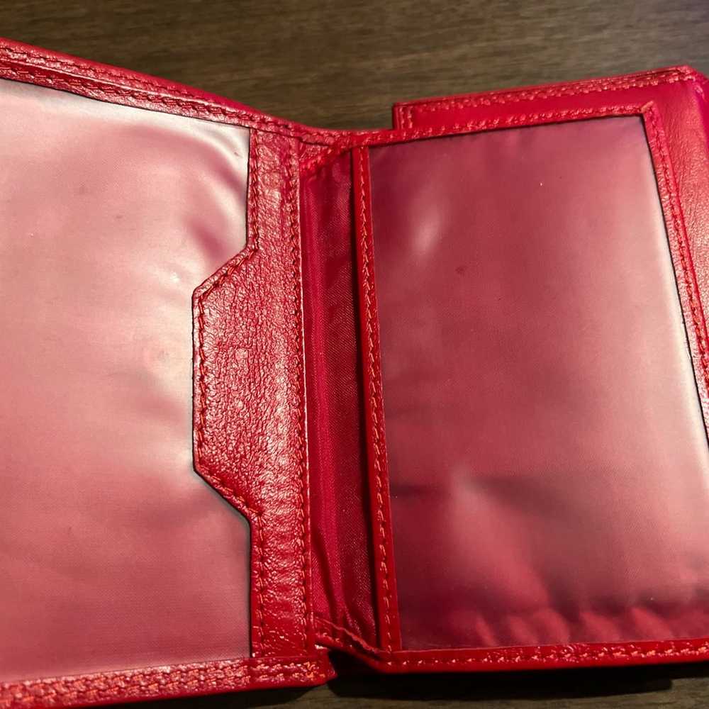 Vintage Red Leonardo de Vinci Designer Billfold W… - image 10