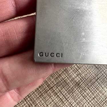 Vintage HTF Gucci Belt Buckle/ Black Leather Belt