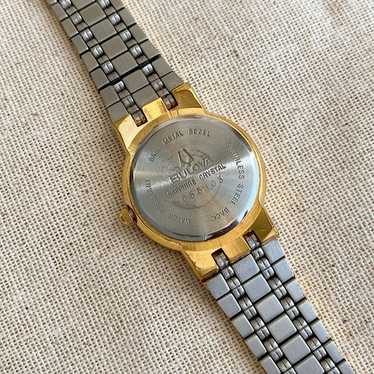 Roman Numeral, 18k Gold Plated Bulova Diamond - image 1