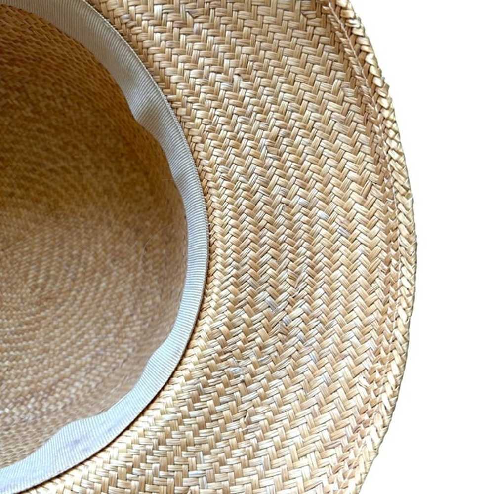 Grevi Mode Firenze Italy Vintage Straw Hat Gingha… - image 10