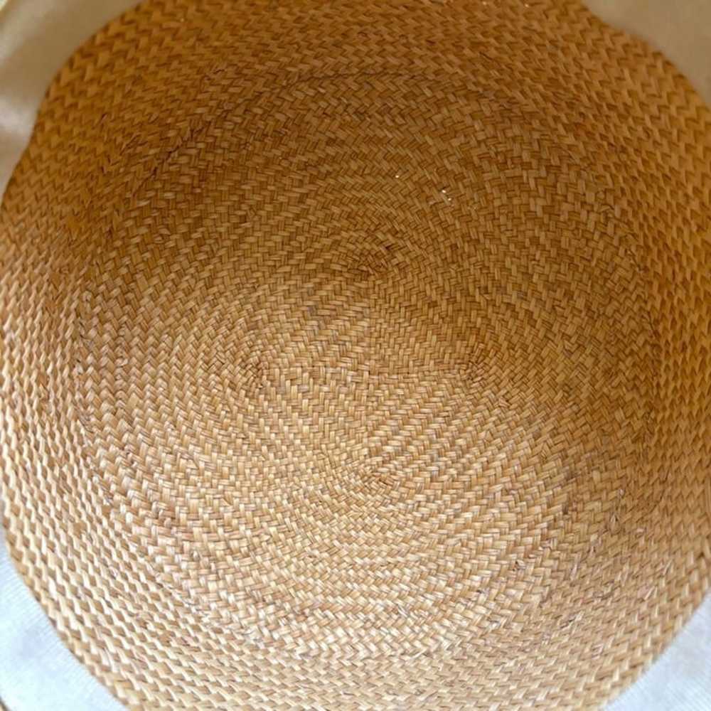 Grevi Mode Firenze Italy Vintage Straw Hat Gingha… - image 9