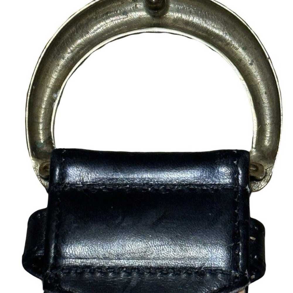 Coach Vintage (1980s) Black Leather Belt 34 x 2 - image 2