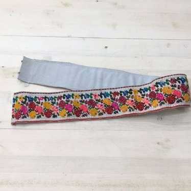 Handmade vintage floral adjustable belt