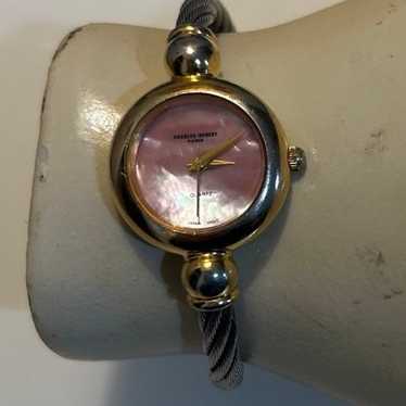 CH pink pearl dial mixed metal gold/silver cable … - image 1