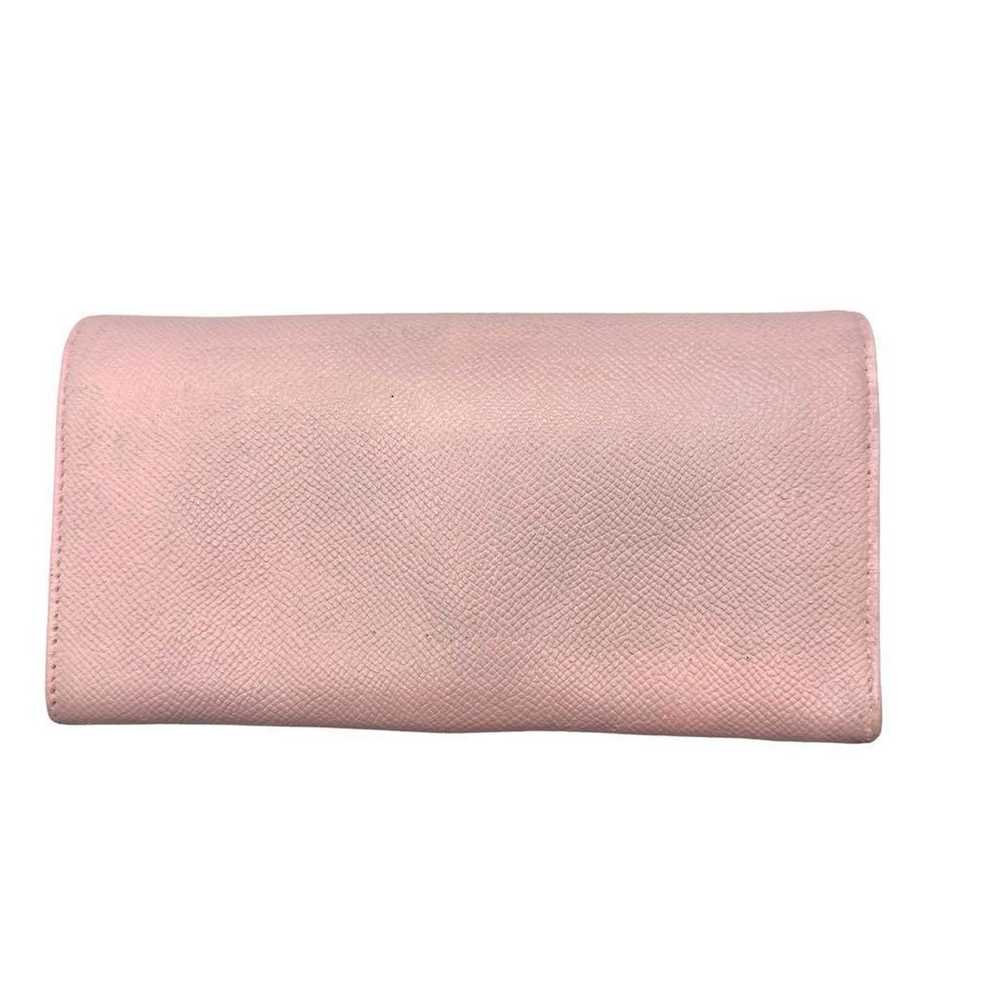 Long wallet Bvlgari leather pink 30413 folding cl… - image 6