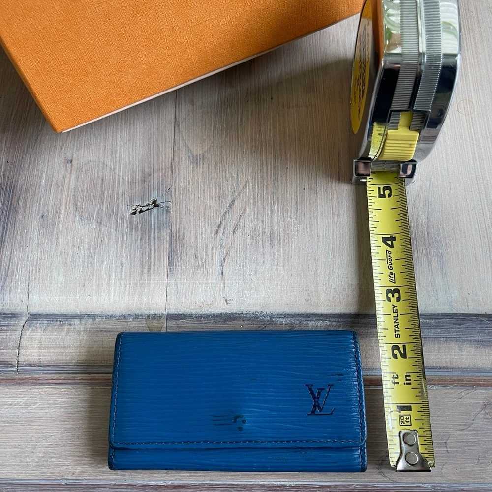 Louis Vuitton Blue Epi Leather Keyholder Keychain - image 12