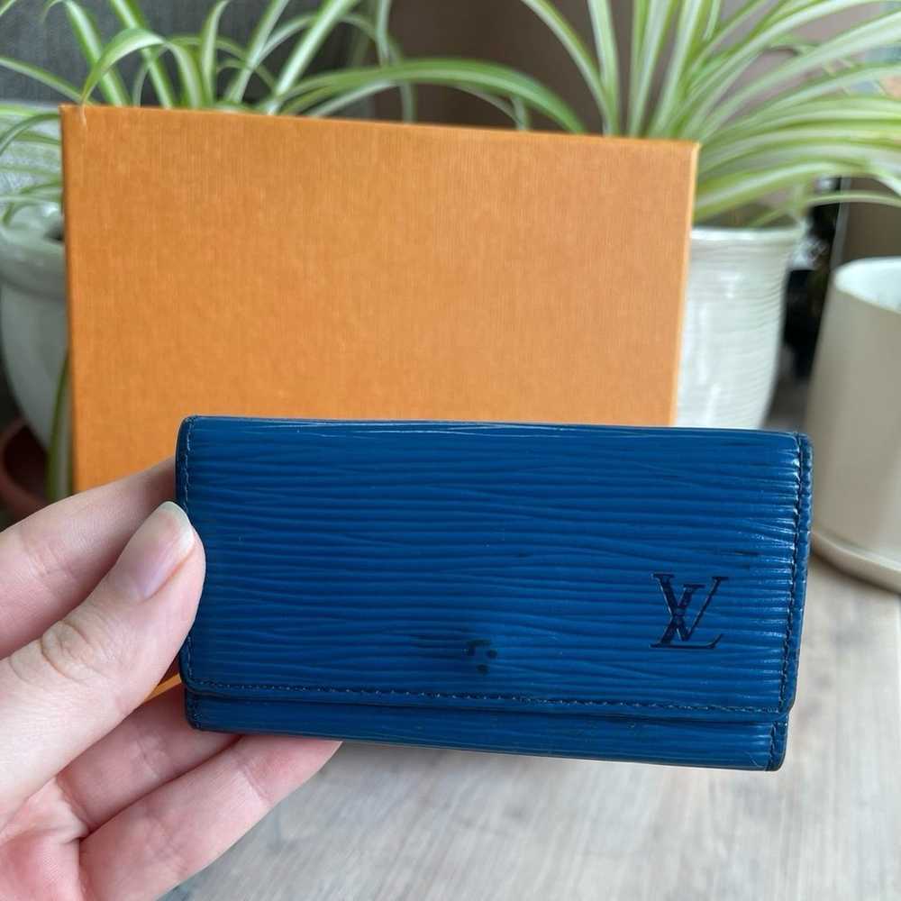 Louis Vuitton Blue Epi Leather Keyholder Keychain - image 2