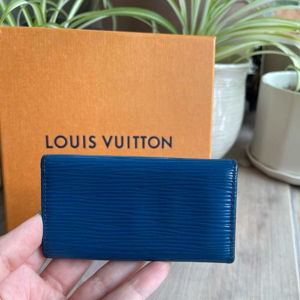 Louis Vuitton Blue Epi Leather Keyholder Keychain - image 4