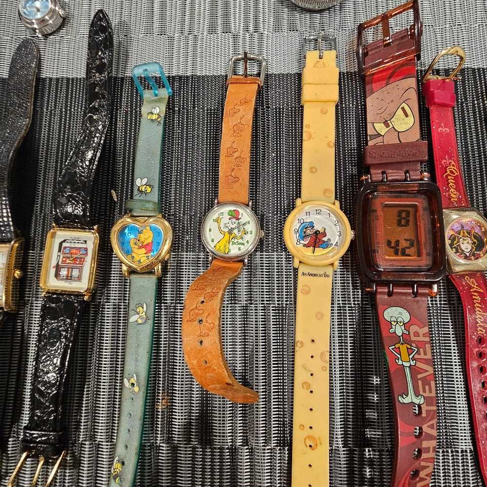 Lot of 13 Vintage watches Disney Mickey Dr Seuss … - image 4