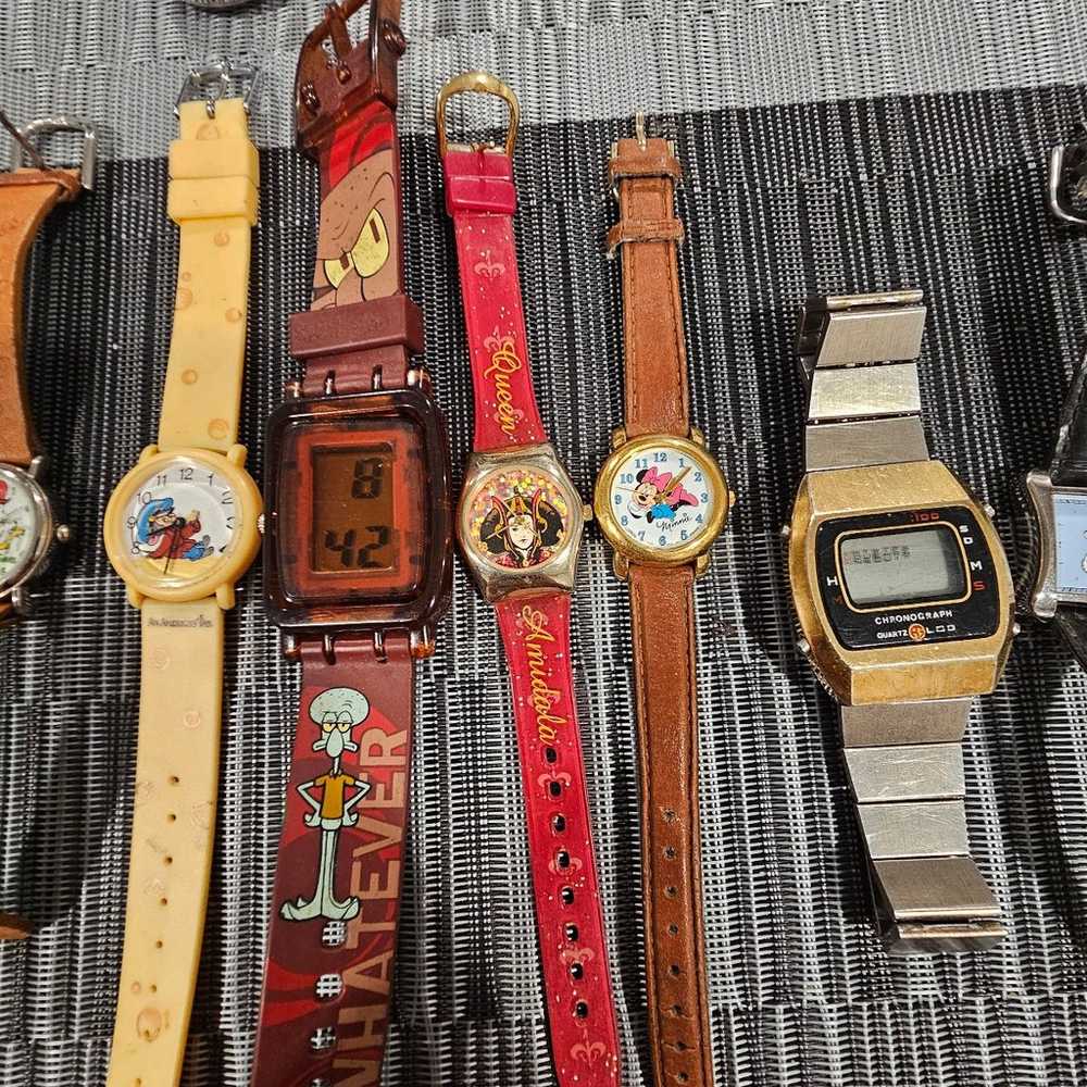 Lot of 13 Vintage watches Disney Mickey Dr Seuss … - image 5