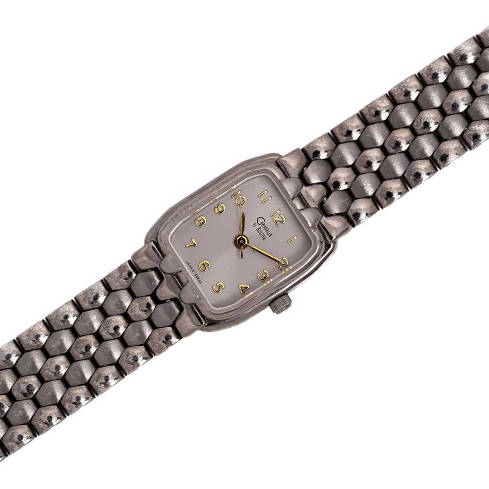 Caravelle Bulova Vintage Ladies Tank Watch Stainl… - image 2