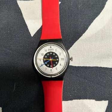 Vintage 1984 Red/Black Swatch Watch - image 1