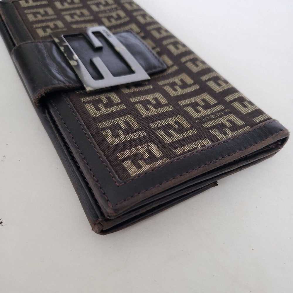 Fendi Zucca Vintage Wallet Canvas Leather Wallet … - image 12